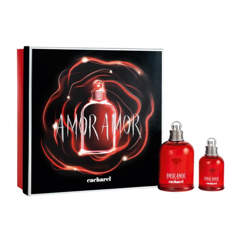 SET AMOR AMOR 100ML EDT+ MINIATURA 30ML EDT CACHAREL PERFUME PARA DAMA