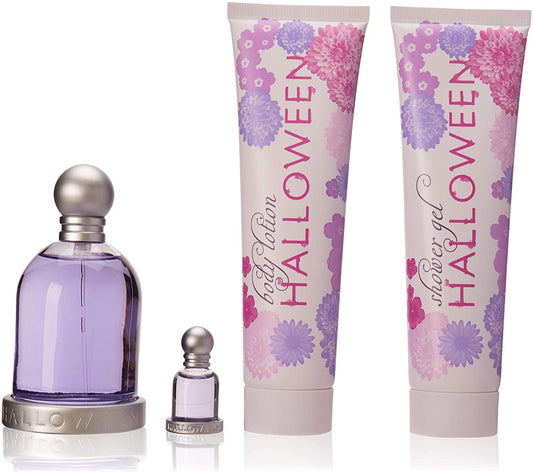 SET HALLOWEEN EDT 100ML + SHOWER GEL + BODY LOTION + PERFUMERO HALLOWEEN PERFUME PARA DAMA