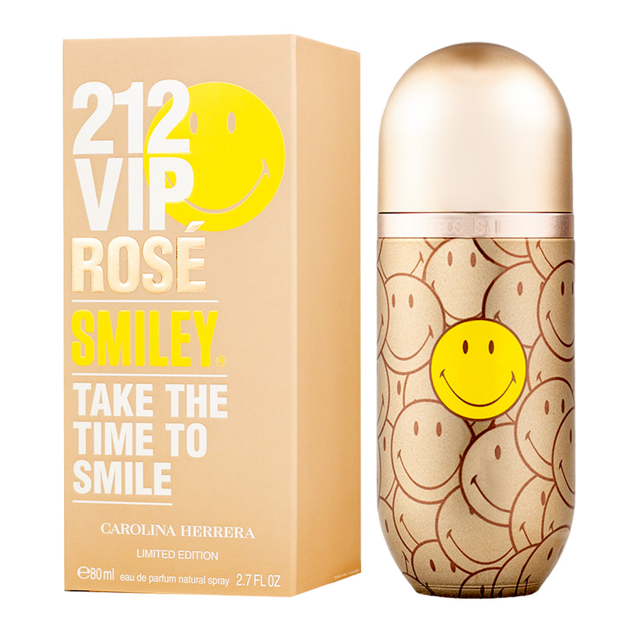 212 VIP ROSÉ SMILEY LIMITED EDITION EDP 80ML CAROLINA HERRERA PERFUME PARA DAMA