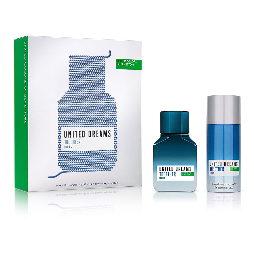 SET TOGETHER EDT 100ML+ DESODORANTE 150ML BENETTON PERFUME PARA CABALLERO