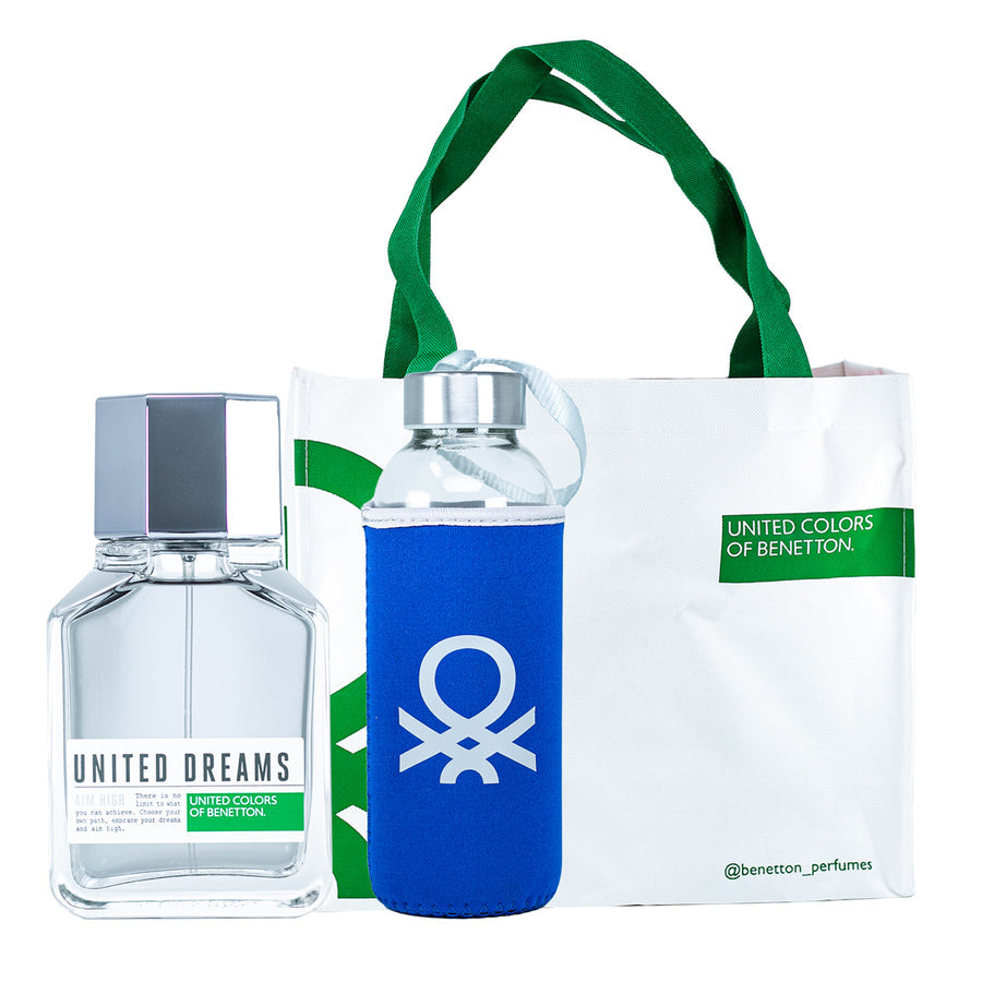 SET AIM HIGH EDT 200ML + BOTELLA + BOLSA BENETTON PERFUME PARA CABALLERO