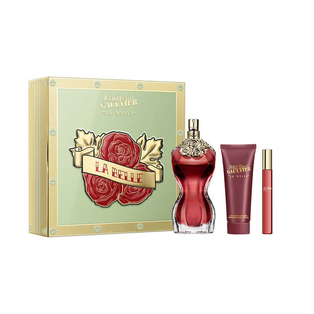 SET LA BELLE EDP 100ML + BODY LOTION 75ML + PERFUMERO 10ML JEAN PAUL GAULTIER PERFUME PARA DAMA