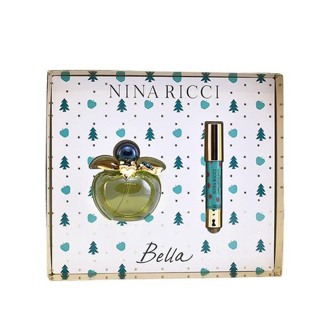 SET BELLA NINA RICCI EAU DE TOILETTE 80ML + LIPSTICK PERFUME PARA DAMA