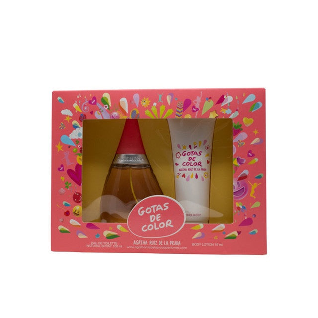 SET DE DAMA GOTAS DE COLOR EDT 100ML +  BODY LOTION 75ML AGATHA RUIZ DE LA PRADA PERFUME PARA DAMA