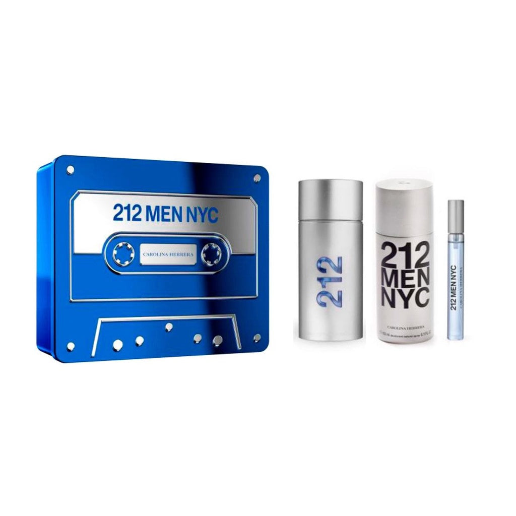 SET 212 MEN EDT 100ML + DESODORANTE 150 ML + PERFUMERO CAROLINA HERRERA PERFUME PARA CABALLERO