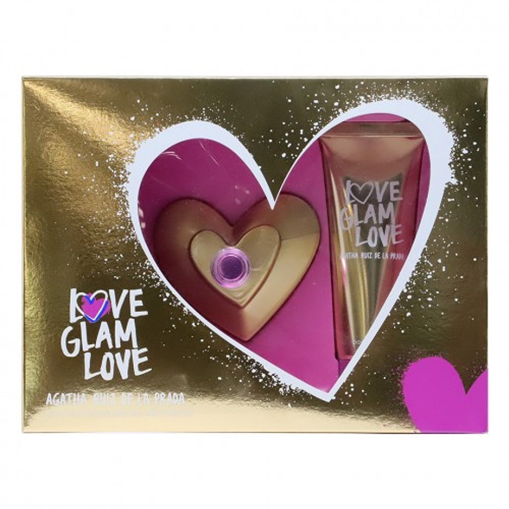 SET LOVE GLAM LOVE EDT 80ML + BODY LOTION 75ML AGATHA RUIZ DE LA PRADA PERFUME PARA DAMA