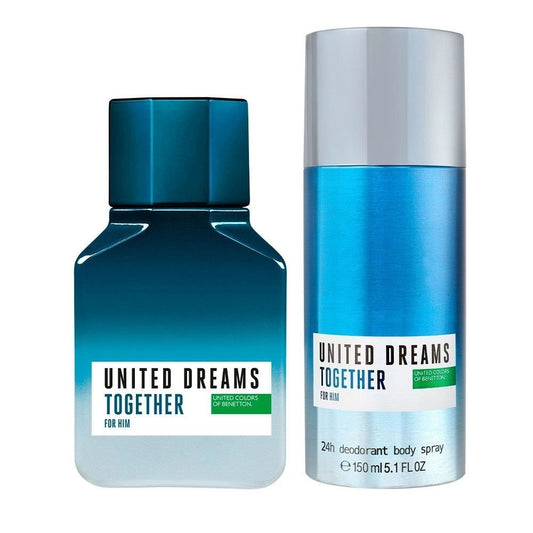 SET TOGETHER FOR HIM EDT 100ML + DEODORANT BENETTON PERFUME PARA CABALLERO