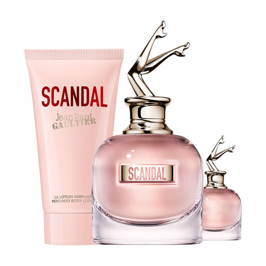 SET SCANDAL EDP 80ML + BODY LOTION 75ML + MINIATURA JEAN PAUL GAULTIER PERFUME PARA DAMA