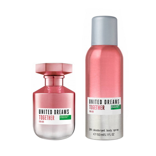 SET TOGETHER FOR HER EDT 80ML + DEODORANT BENETTON PERFUME PARA DAMA